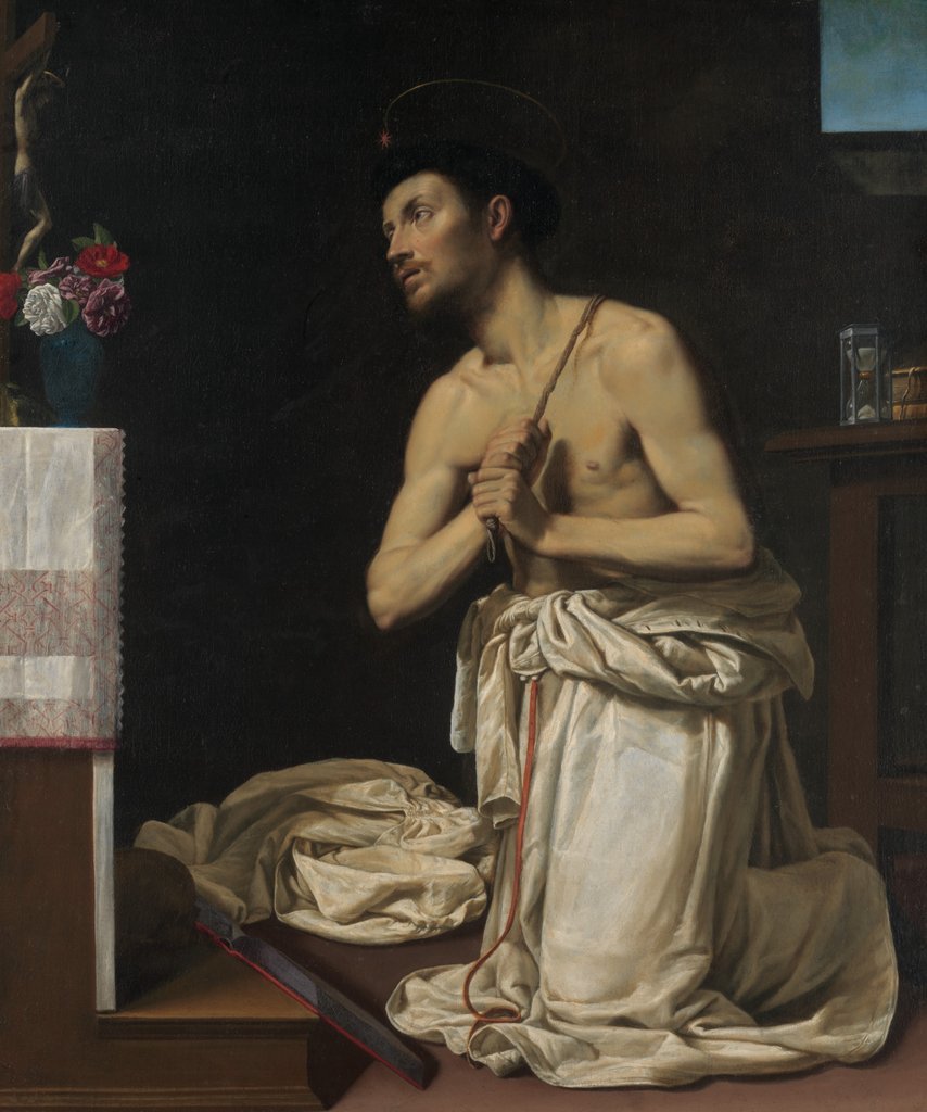 Detail of Saint Dominic in Penitence, ca. 1607 by Filippo Tarchiani