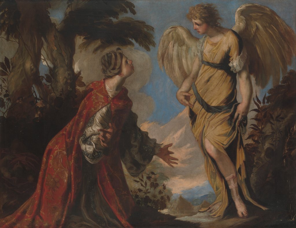 Detail of Hagar and the Angel, ca. 1657 by Francesco Maffei