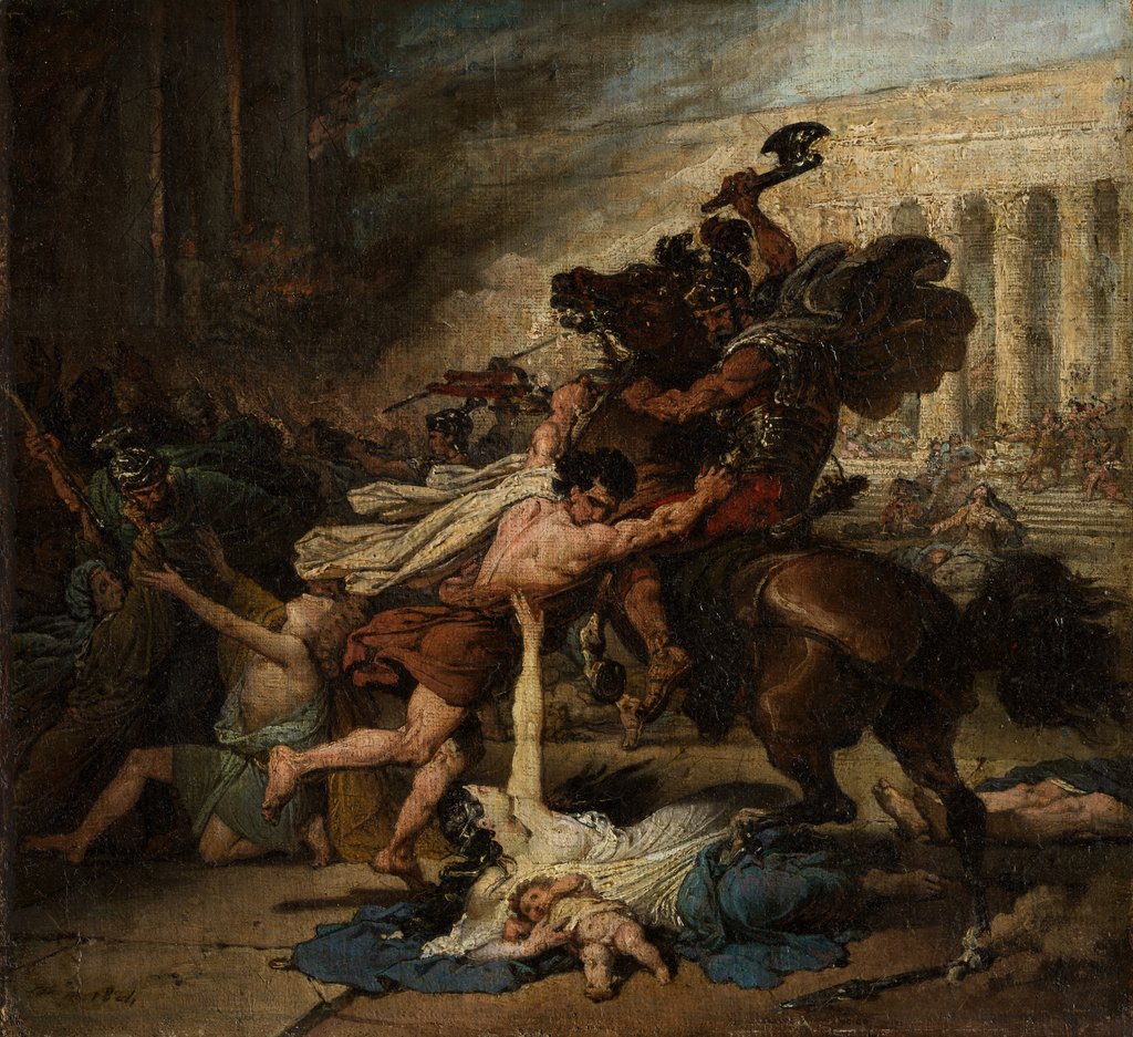 Detail of The Sack of Jerusalem by the Romans, 1824 by François Joseph Heim