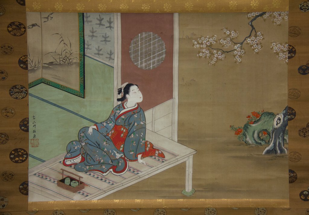 Courtesan Resting on the Veranda, 18th century by Furuyama Moromasa