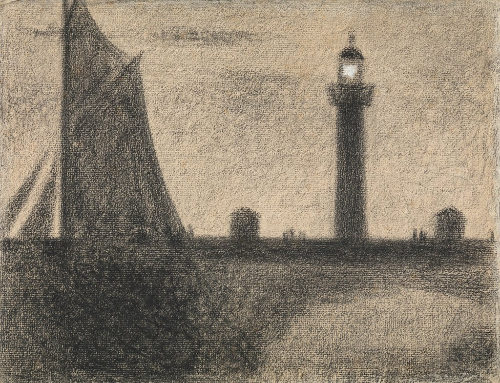 Detail of The Lighthouse at Honfleur, 1886 by Georges-Pierre Seurat