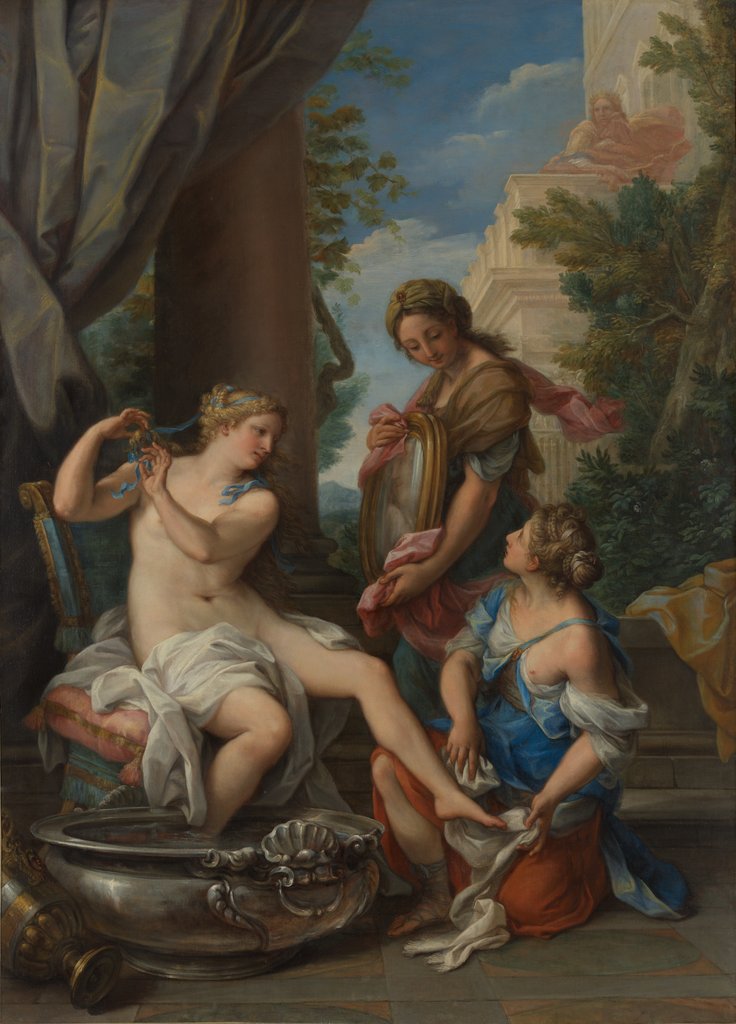 Detail of Bathsheba at Her Bath, ca. 1700 by Giuseppe Bartolomeo Chiari