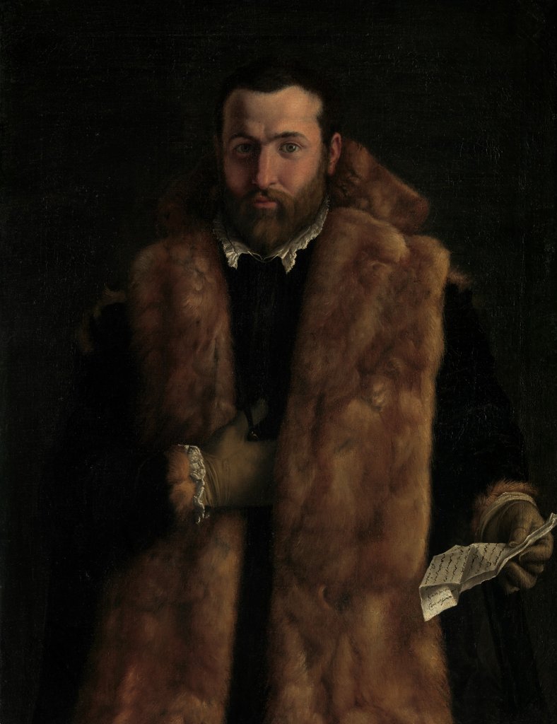 Portrait of a Man in a Fur-Trimmed Coat, ca. 1540 by Italian Painter