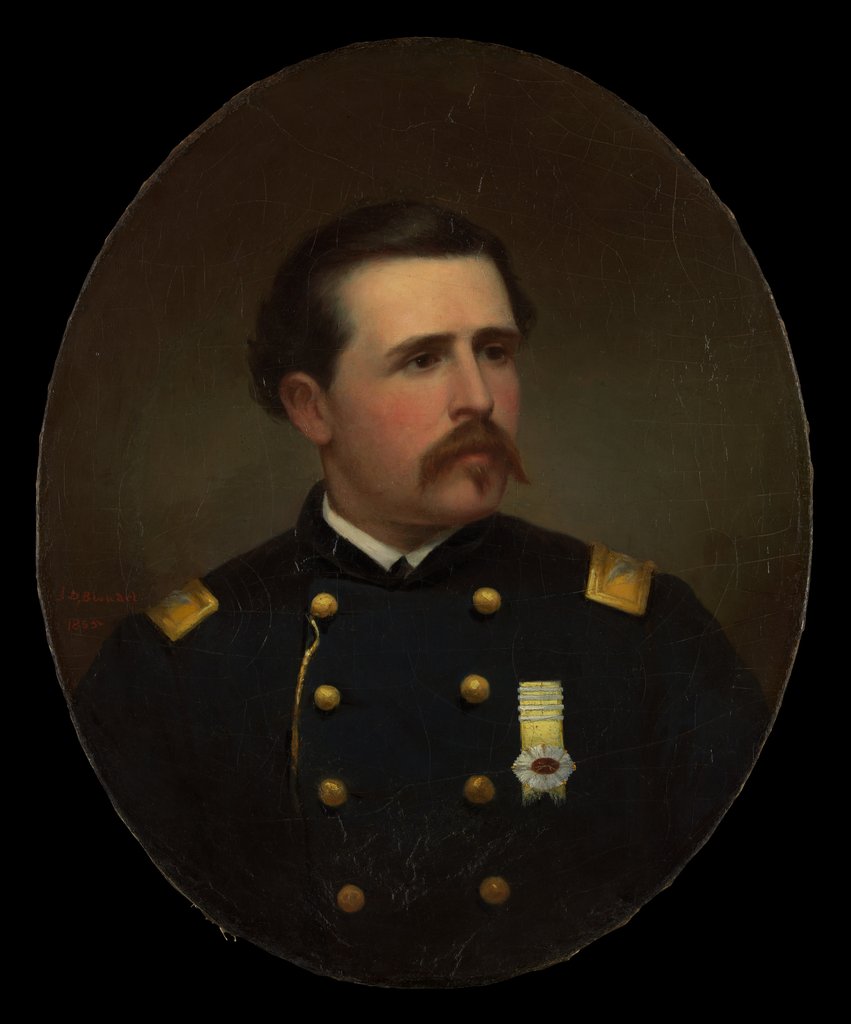 Detail of Luigi Palma di Cesnola, 1865 by Jacob D. Blondel
