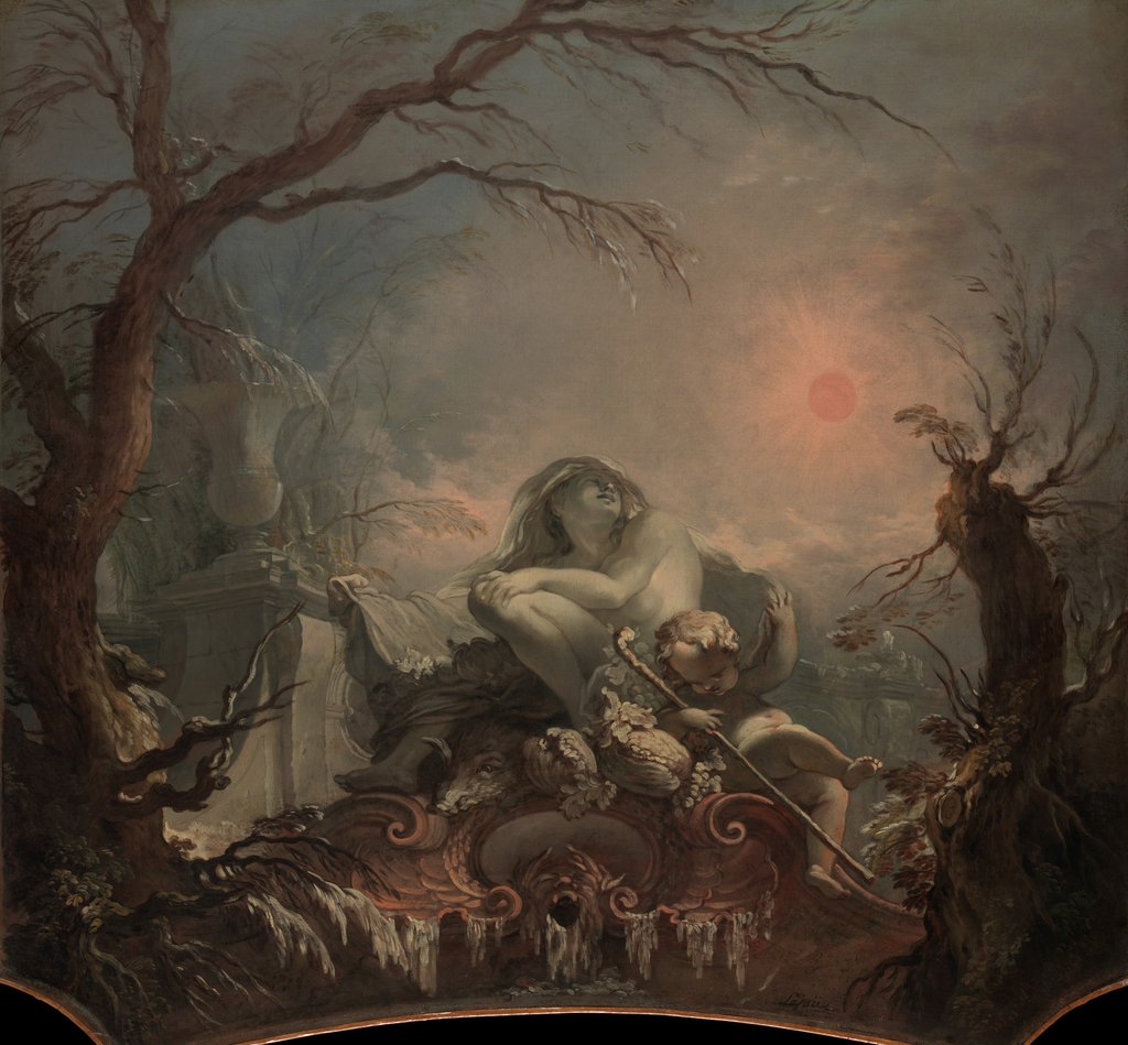 Detail of Allegory of Winter by Jacques de Lajoue II