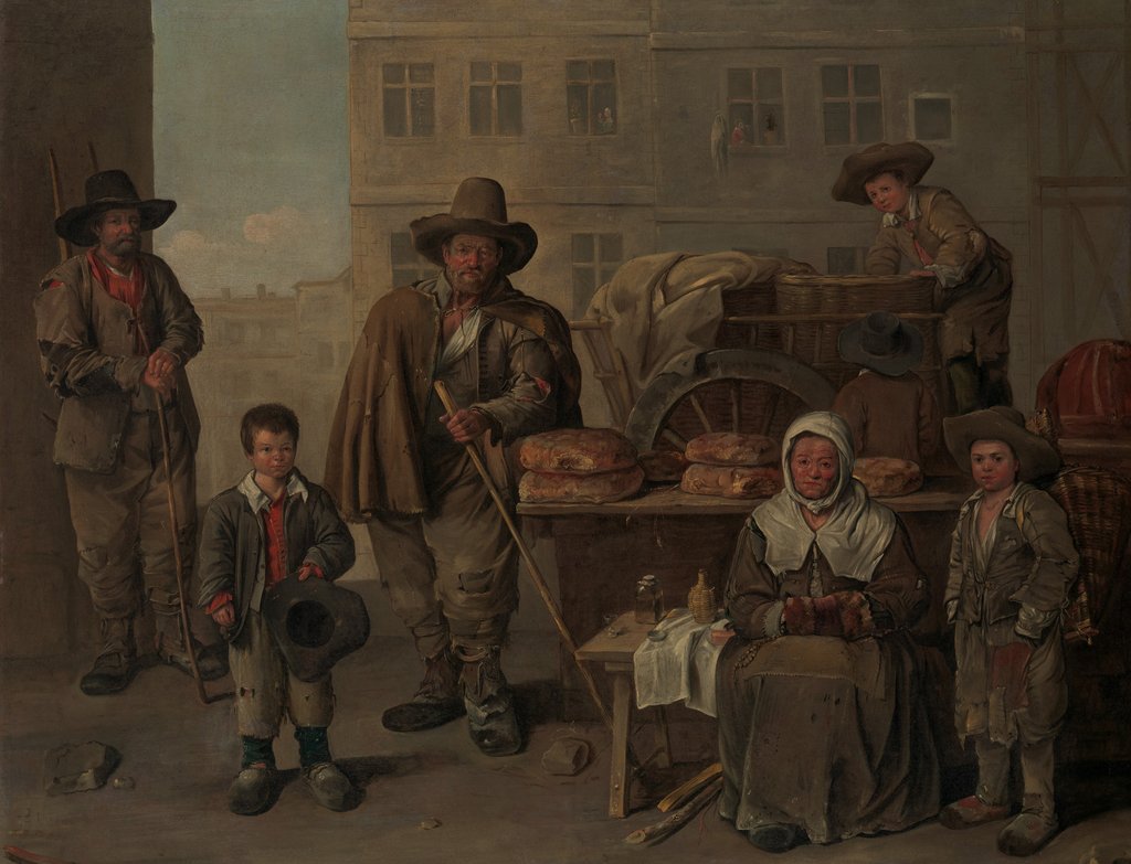 Detail of The Baker's Cart, 1656 by Jean Michelin
