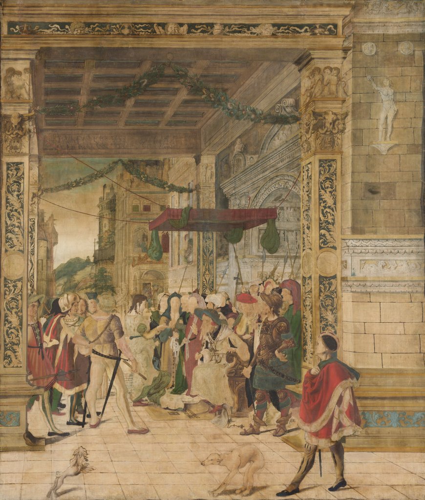 Detail of Joseph Interpreting the Dreams of Pharaoh, ca. 1534-47 by Attributed to Jörg Breu the Younger