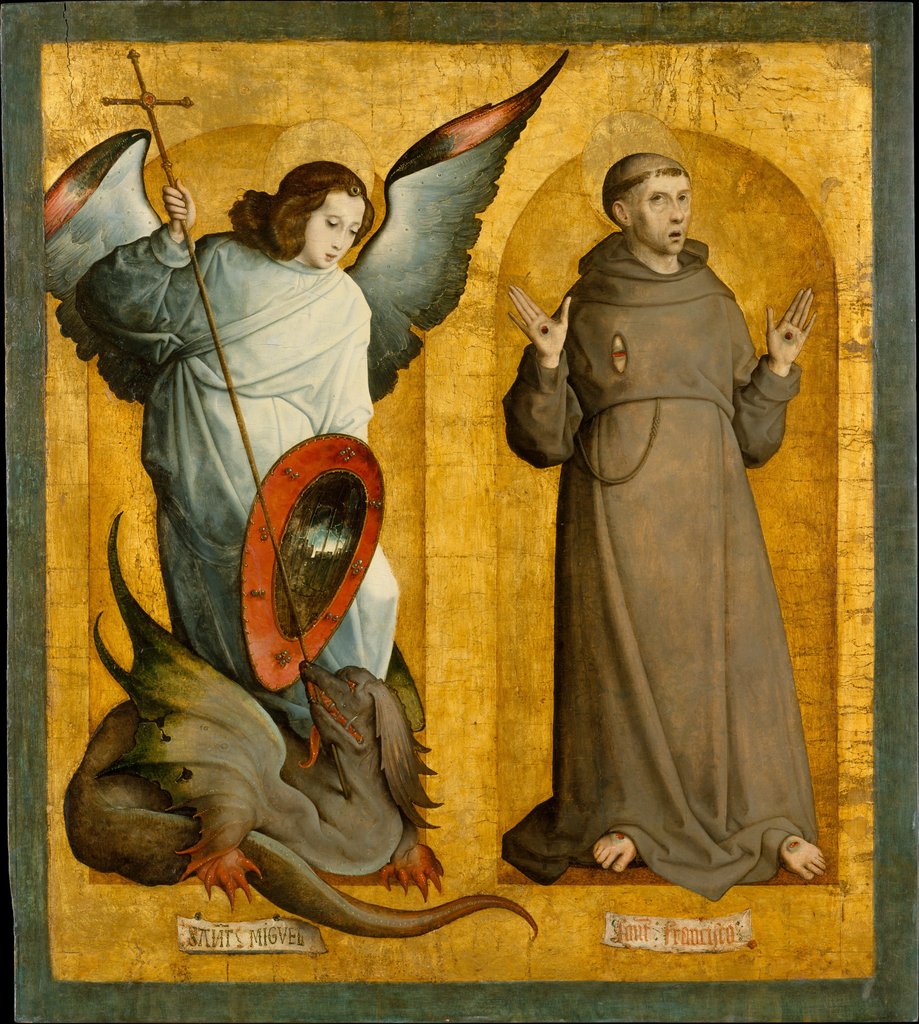 Detail of Saints Michael and Francis, ca. 1505-9 by Juan de Flandes