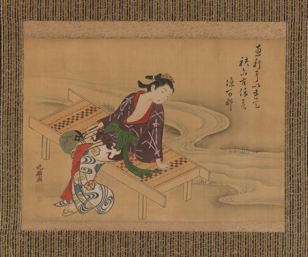 Detail of Enjoying the Cool Breeze by Kaseki