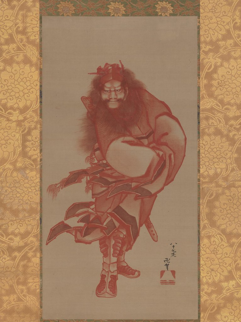 Detail of Red Shoki, the Demon Queller, dated 1847 by Hokusai