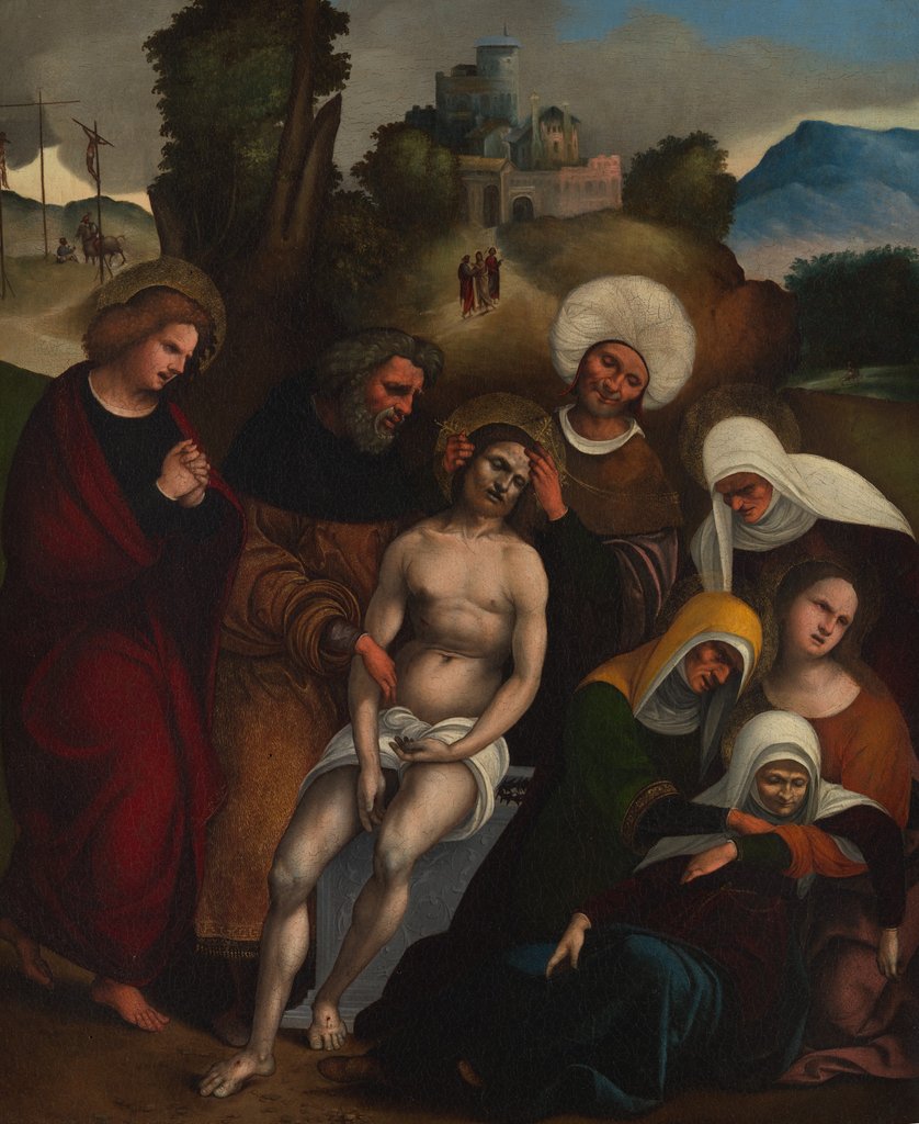 Detail of The Lamentation, ca. 1514-16 by Ludovico Mazzolino