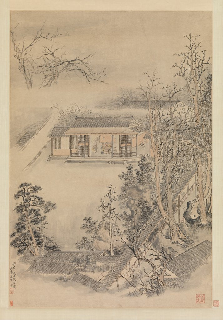 Detail of Drinking in the Bamboo Garden, 1773 by Luo Ping