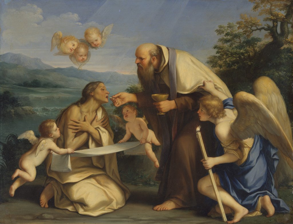 Detail of The Last Communion of Saint Mary of Egypt, 1680 by Marc Antonio Franceschini