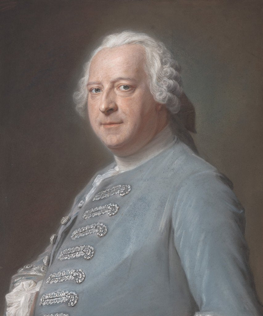 Detail of Jean Charles Garnier d'Isle, ca. 1750 by Maurice-Quentin de La Tour