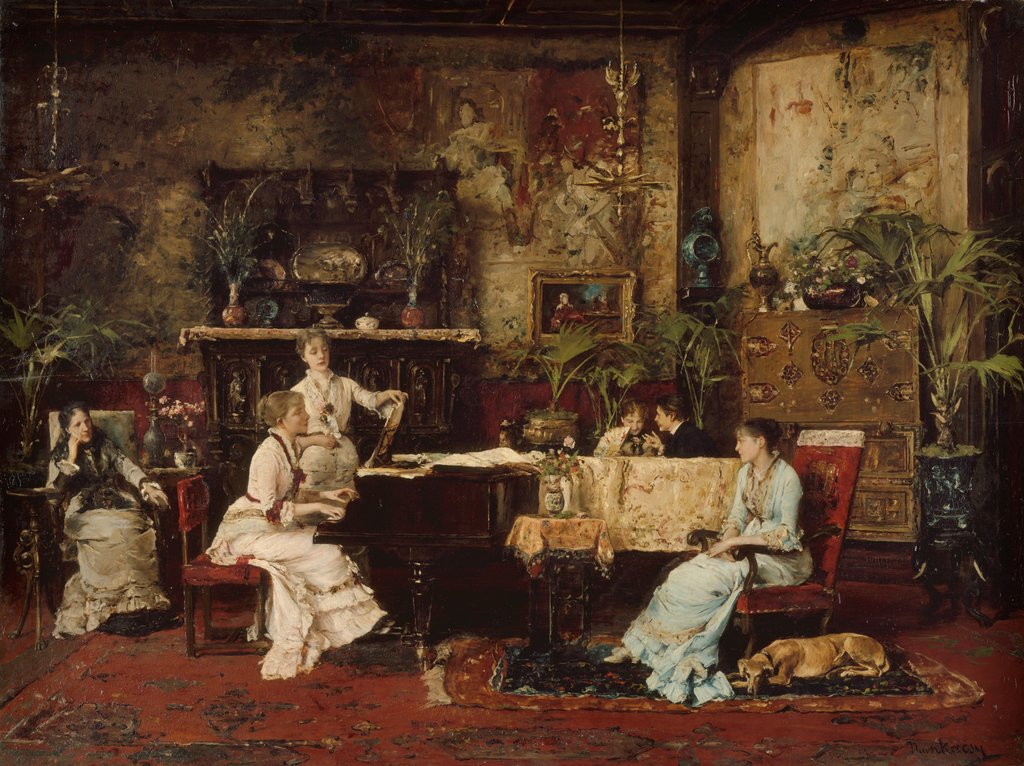 Detail of The Music Room, 1878 by Mihaly Munkacsy