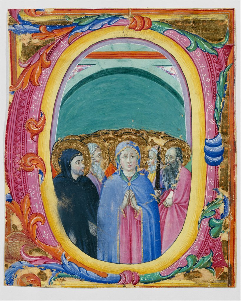 All Saints in an Initial E or O, ca. 1430-40 by Master of the Osservanza Triptych