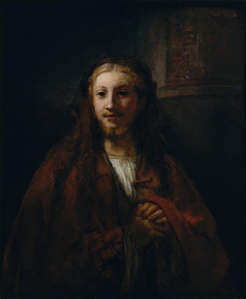 Detail of Christ with a Staff by Follower of Rembrandt