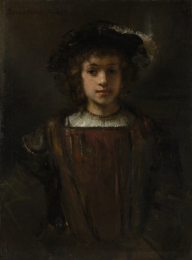 Detail of Rembrandt's Son Titus by Style of Rembrandt