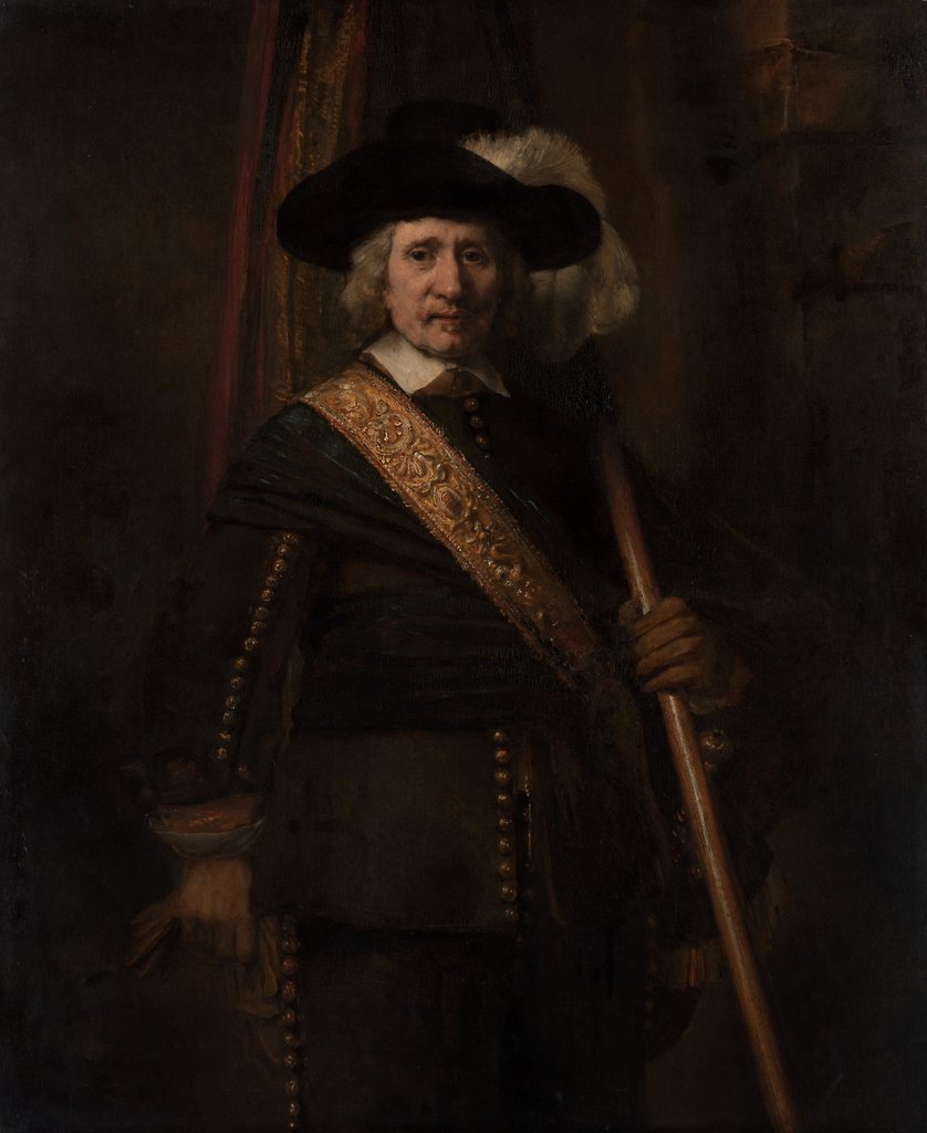 Detail of The Standard Bearer, 1654 by Rembrandt Harmensz van Rijn