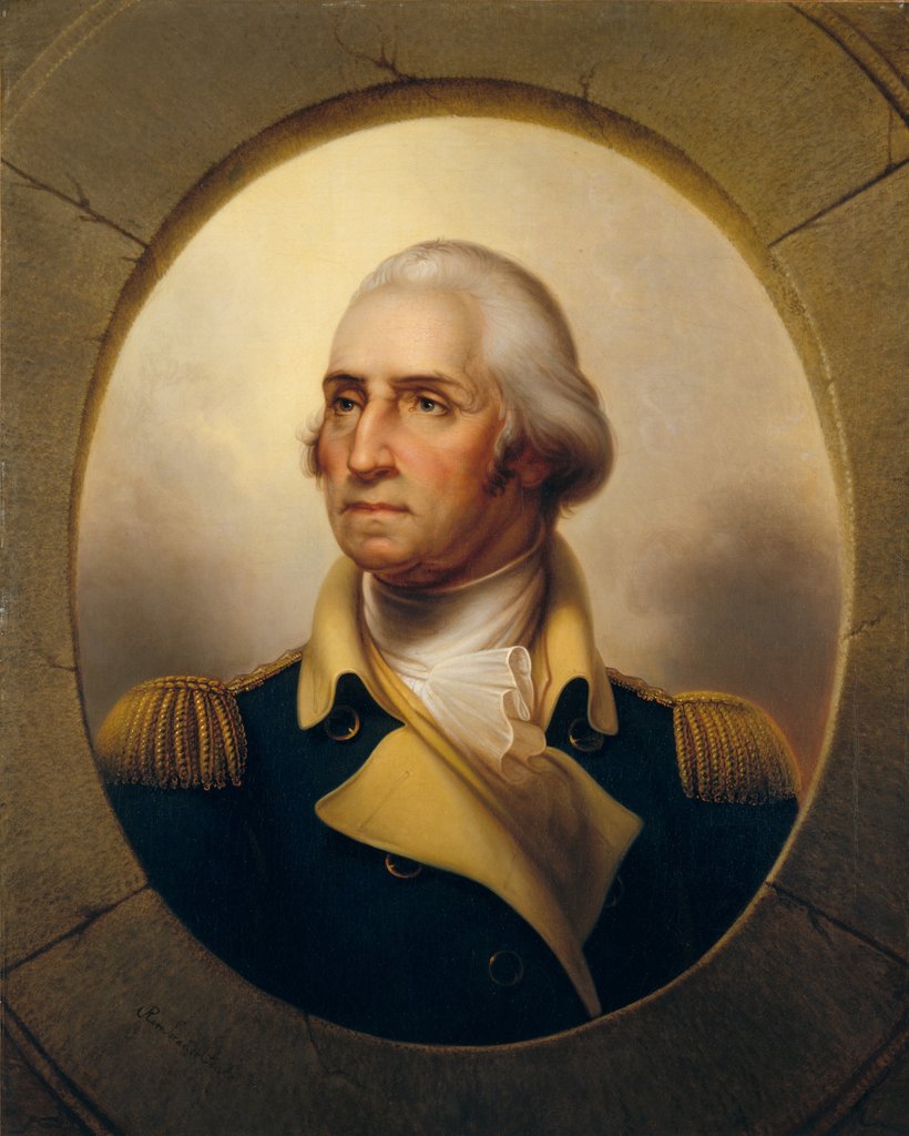 Detail of George Washington, ca. 1846 by Rembrandt Peale