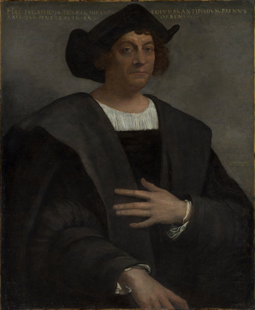 Detail of Portrait of a Man, Said to be Christopher Columbus, 1519 by Sebastiano del Piombo