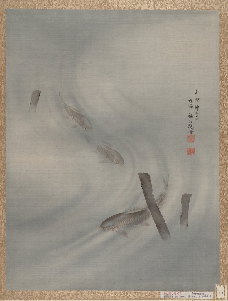 Fishes Swimming, Summer, 1891 by Seki Shuko