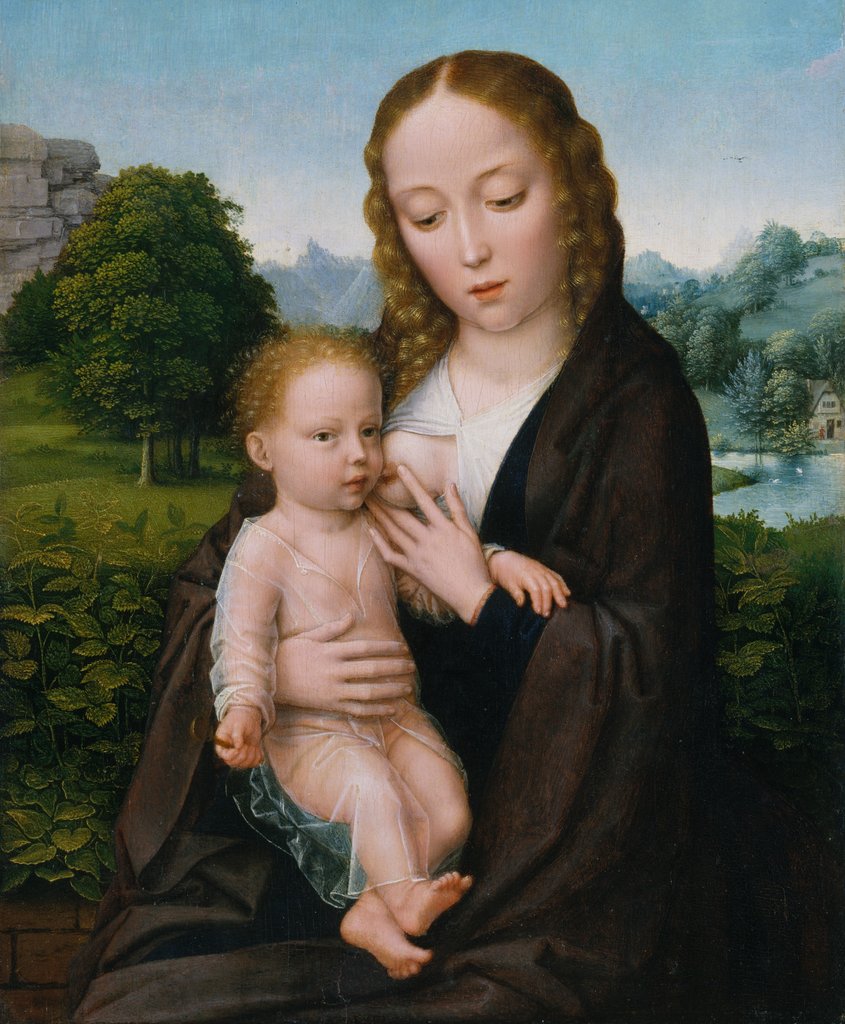 Detail of Virgin and Child, ca. 1520 by Simon Bening