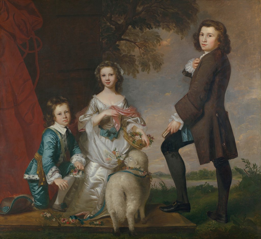 Detail of Thomas and Martha Neate with His Tutor, Thomas Needham, 1748 by Sir Joshua Reynolds