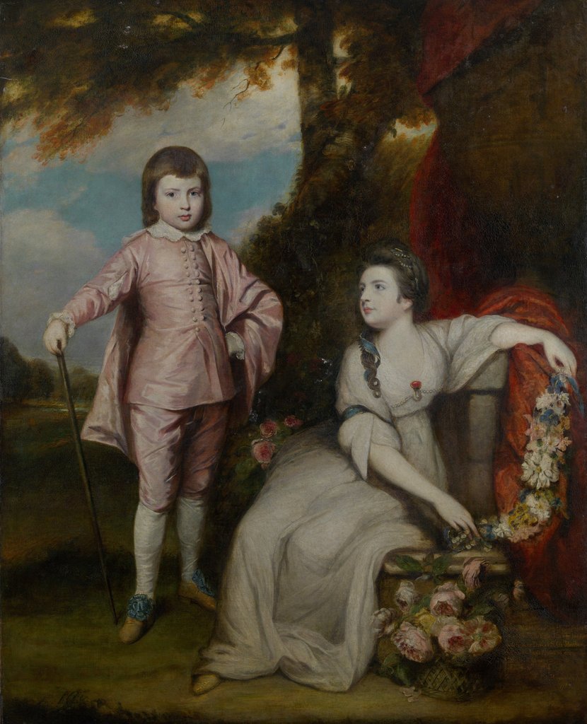 Detail of George Capel, Viscount Malden, and Lady Elizabeth Capel, 1768 by Sir Joshua Reynolds