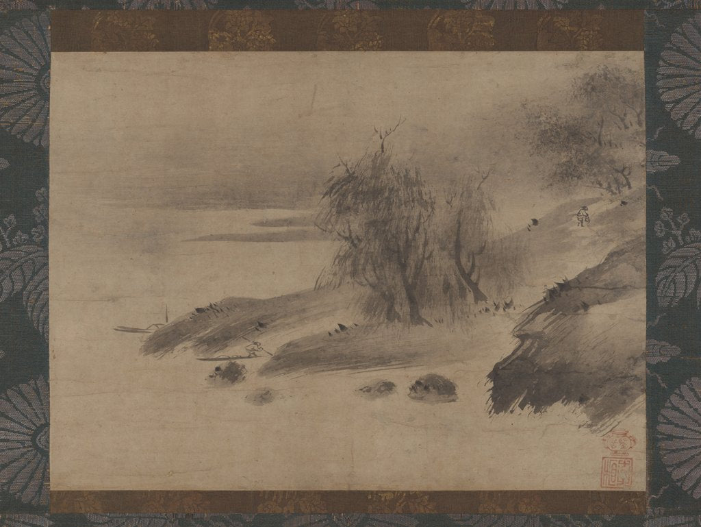 Detail of Ink Landscape, 15th-early 16th century by Shinso Soami