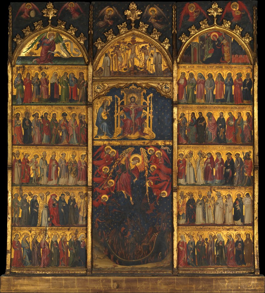 The Trinity Adored by All Saints by Spanish Painter
