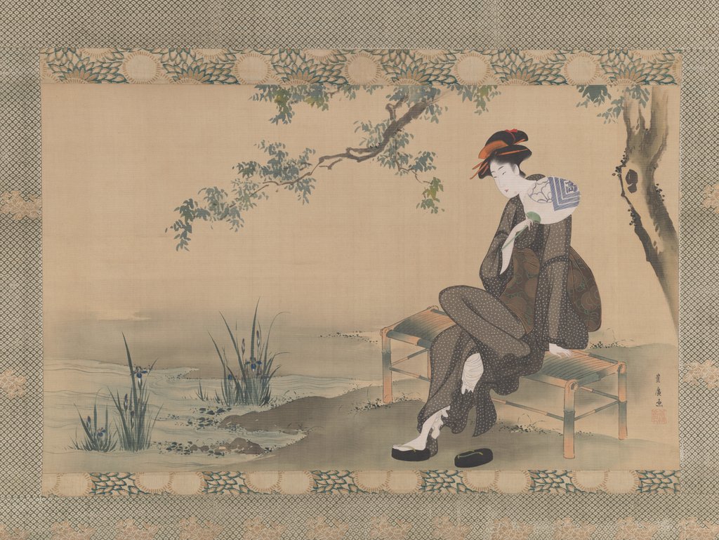 Detail of Woman Cooling Herself, ca. 1800 by Utagawa Toyohiro