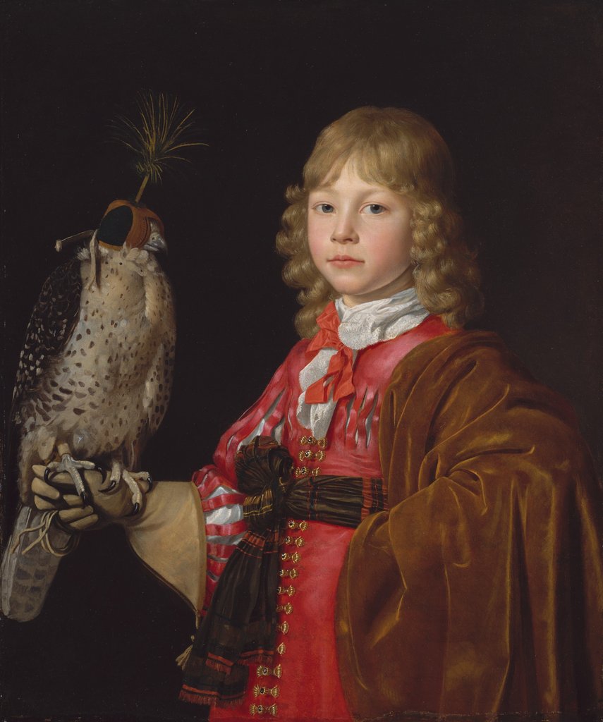 Detail of Portrait of a Boy with a Falcon by Wallerant Vaillant