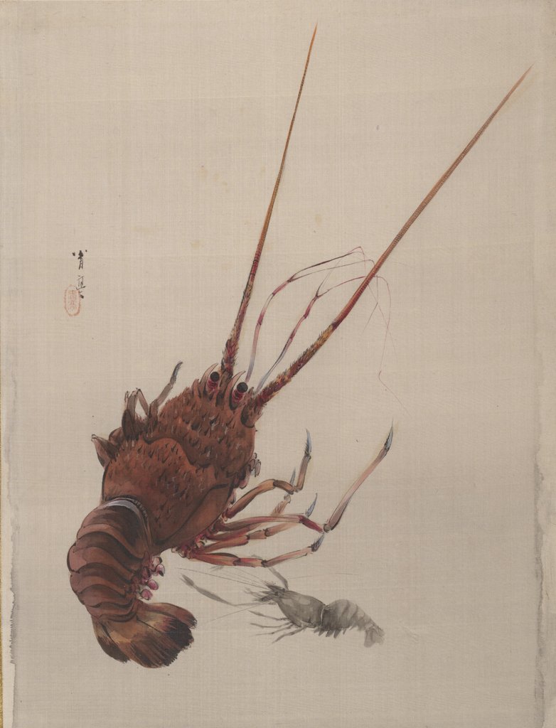 Detail of Crayfish, ca. 1887 by Watanabe Seitei