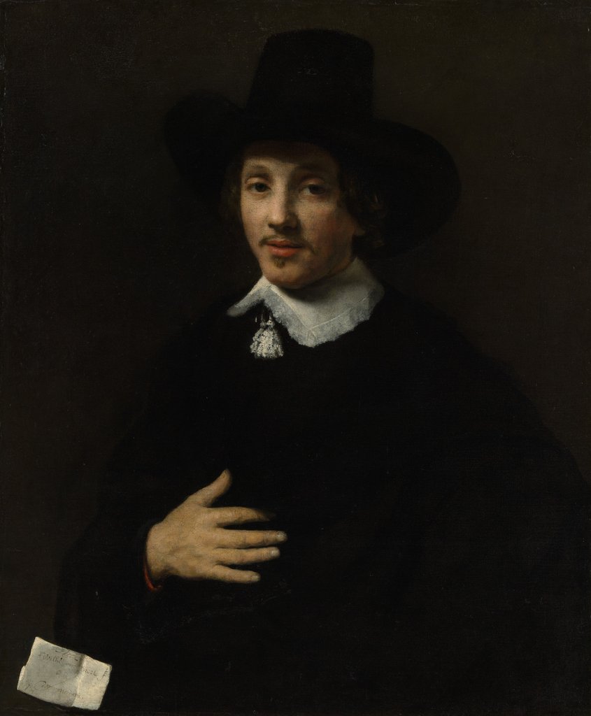Detail of Portrait of a Man, 1653 or 1655 by Willem Drost