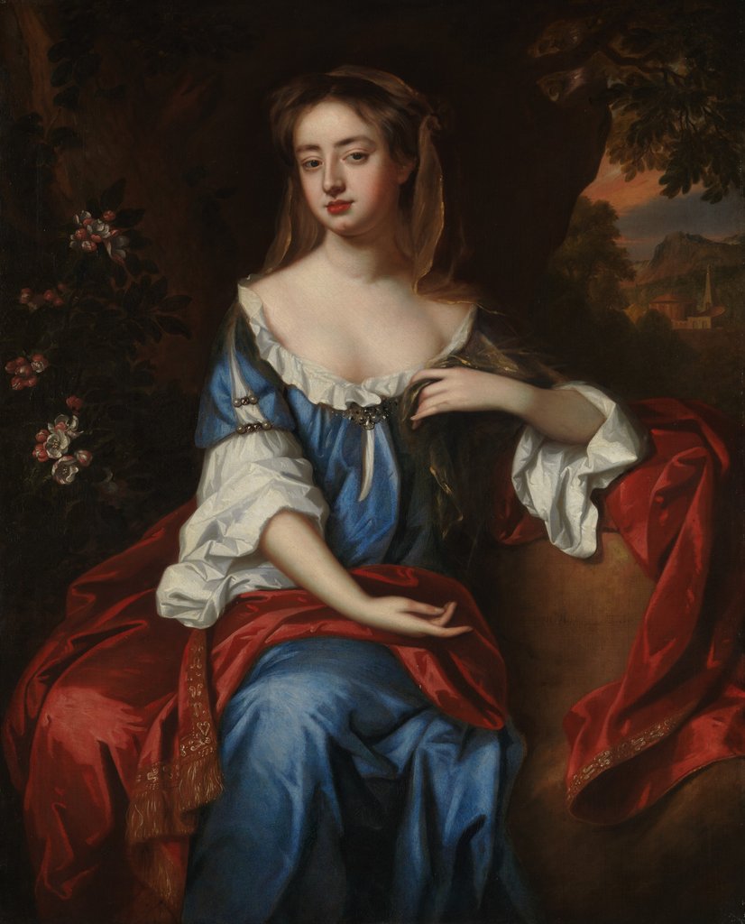 Detail of Portrait of a Woman, ca. 1687 by Willem Wissing