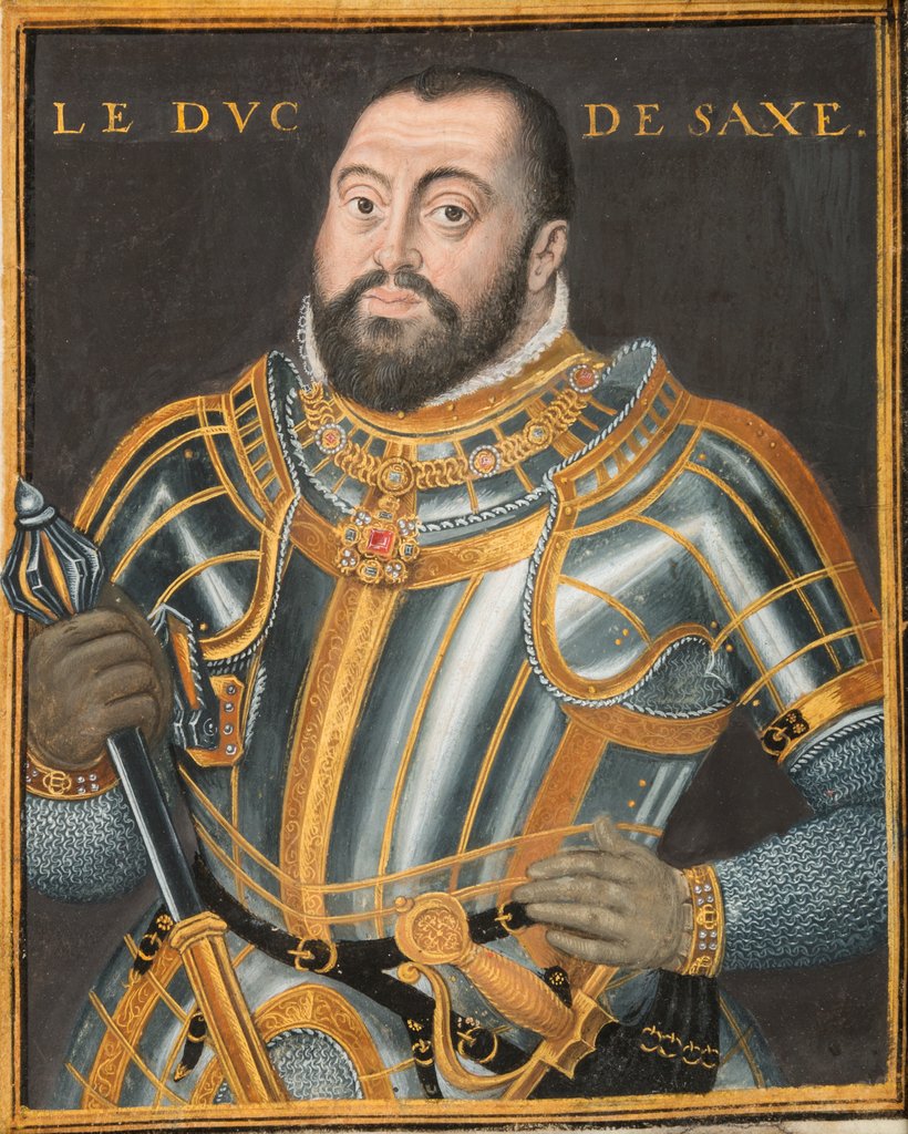 Detail of Portrait of Duke Johann Friedrich I, Elector of Saxony, ca. 1550 by Unknown