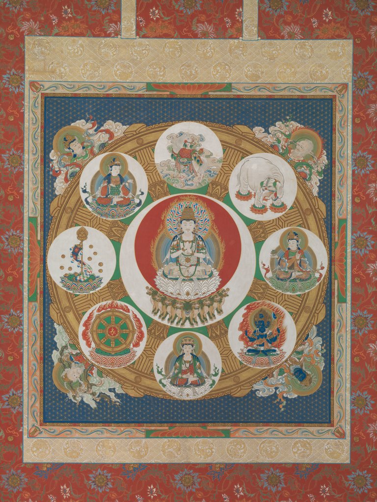 Detail of Mandala of the One-Syllable Golden Wheel, 18th century by Unknown