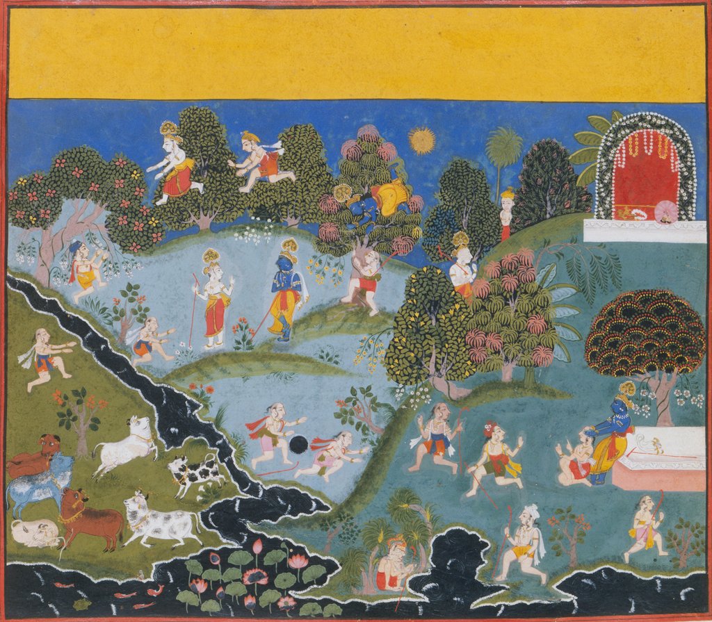 Detail of Blindman's Bluff…from a Dispersed Bhagavata Purana, c1715-20 by Unknown
