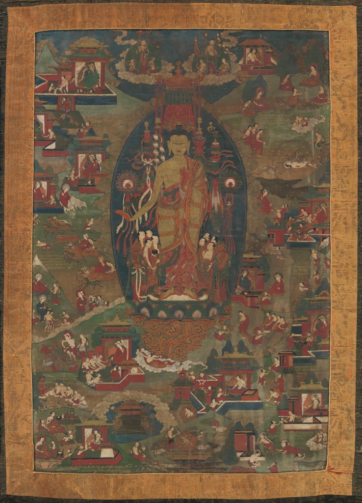 Detail of Buddha Shakyamuni and Scenes of His Previous Lives, 1573-1619 by Unknown
