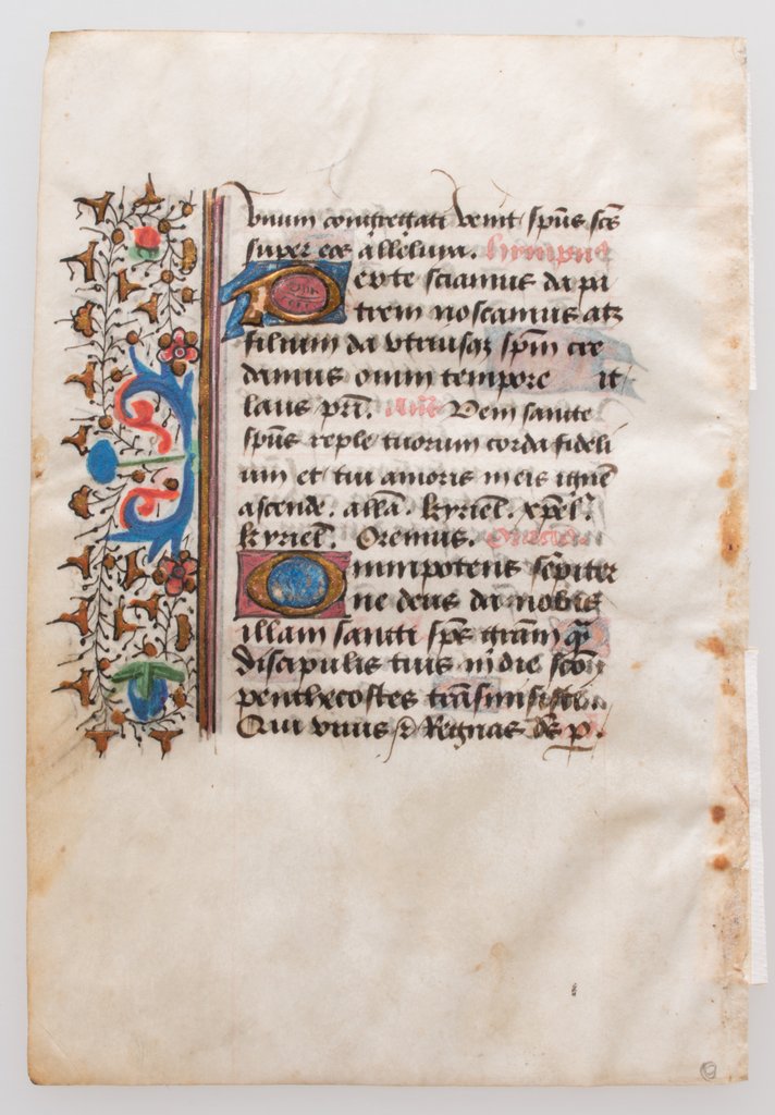 Detail of Manuscript Leaf, from a Book of Hours, 15th century by Unknown