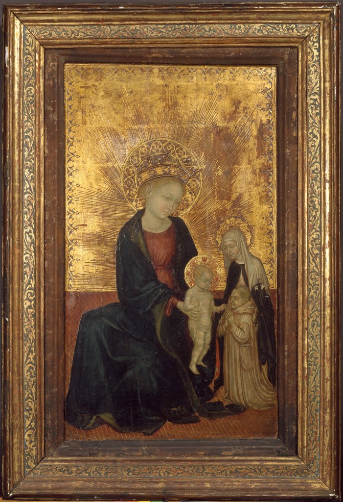 Detail of Madonna and Child with Saint Catherine of Siena and a Carthusian Donor, ca. 1411-24 by Italian