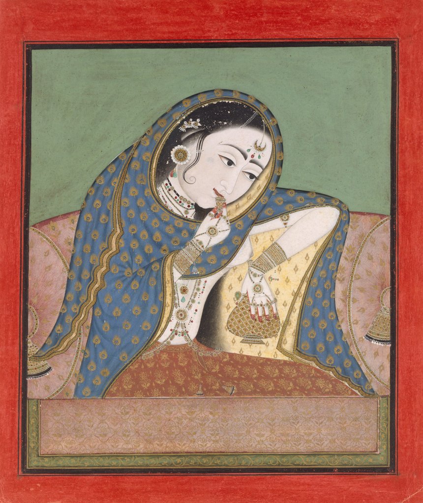 Detail of Melancholy Courtesan, ca. 1750 by Unknown