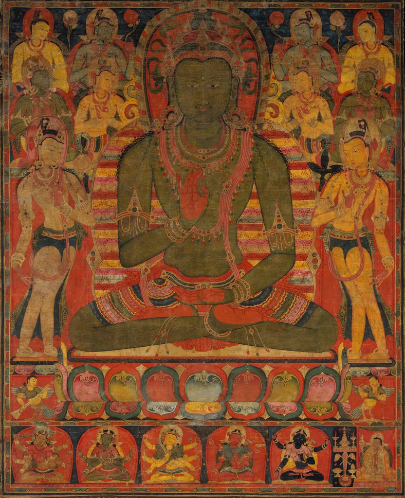 Detail of Amoghasiddhi, the Buddha of the Northern Pure Land, ca. 1200-50 by Unknown