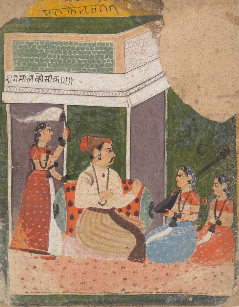 Detail of Malkos Raga: Page from a Dispersed Ragamala Series, ca. 1640-50 by Unknown