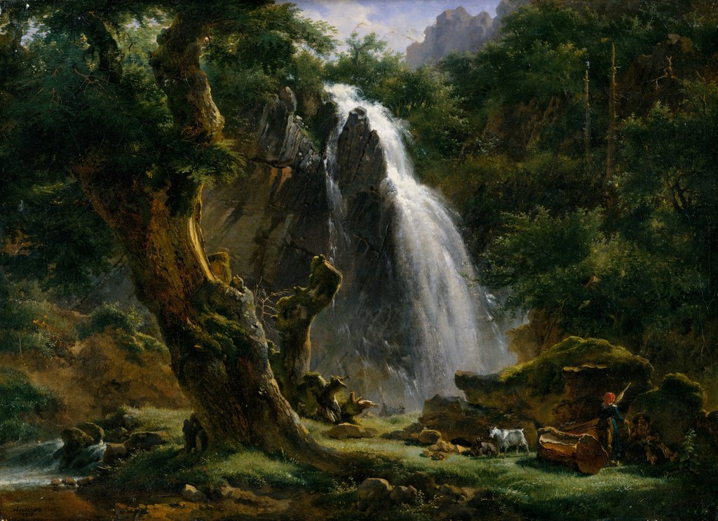 Detail of Waterfall at Mont-Dore, 1818 by Achille Etna Michallon