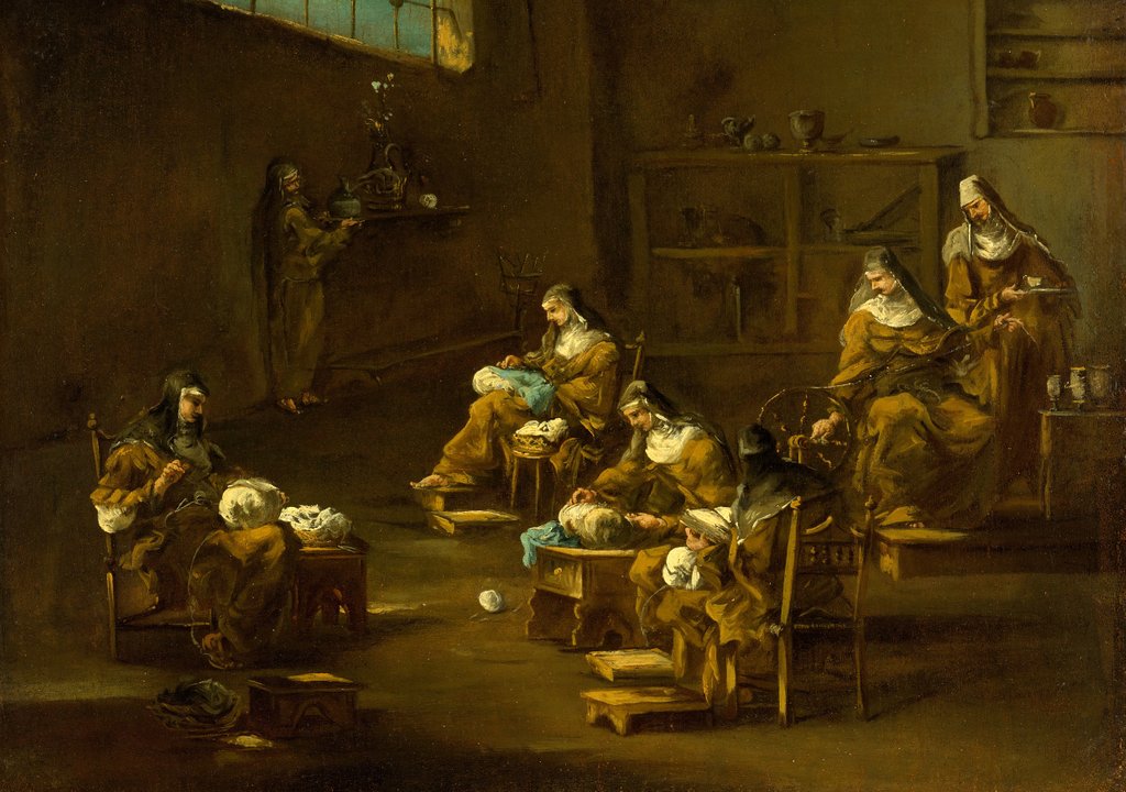 Detail of Nuns at Work by Unknown