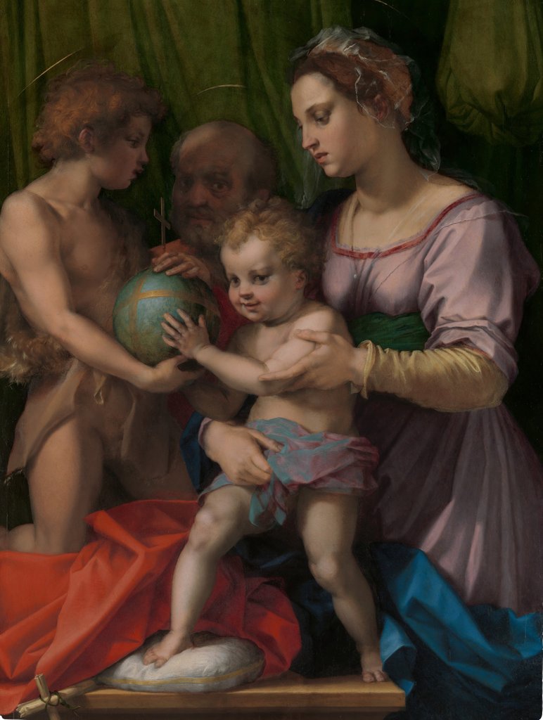 Detail of The Holy Family with the Young Saint John the Baptist, ca. 1528 by Andrea del Sarto