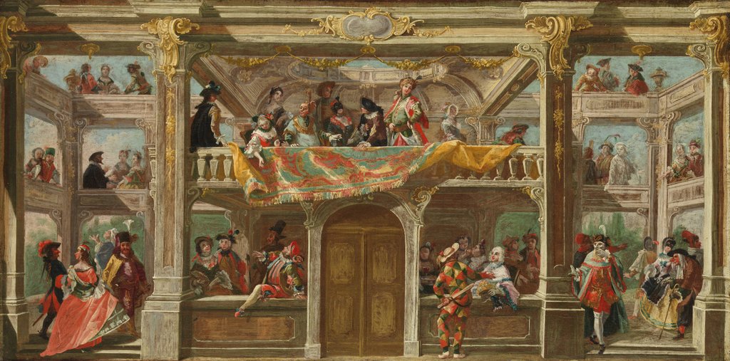 Detail of A Masked Ball in Bohemia, ca. 1748 by Andreas Altomonte