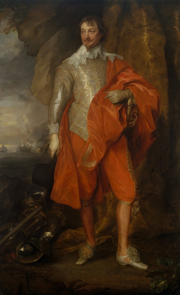 Detail of Robert Rich, Second Earl of Warwick, ca. 1632-35 by Anthony van Dyck